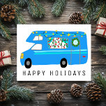 Charmanter Weihnachtscamper Vintag RV Xmas Postkarte<br><div class="desc">Anpassbare Karte,  Fügen Sie Ihren eigenen Text auf der Rückseite oder vor der Karte hinzu. Karo meinen Shop für mehr Designs oder lass mir wissen,  ob Sie etwas Angewohntes wollen.</div>