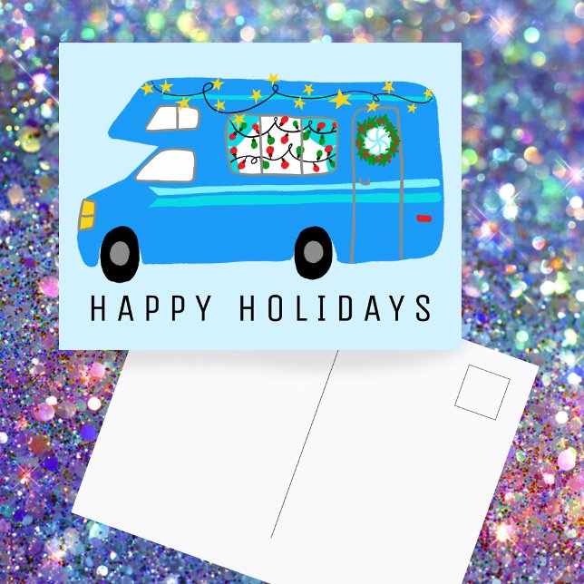 Charmanter Weihnachtscamper Vintag RV Xmas Postkarte (Charming Christmas Camper Vintage RV Xmas Holiday Postcard
)