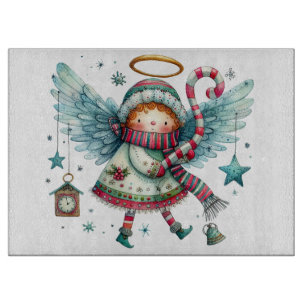 Charmanter Weihnachtsgel Moderner Stil der Folklor Schneidebrett