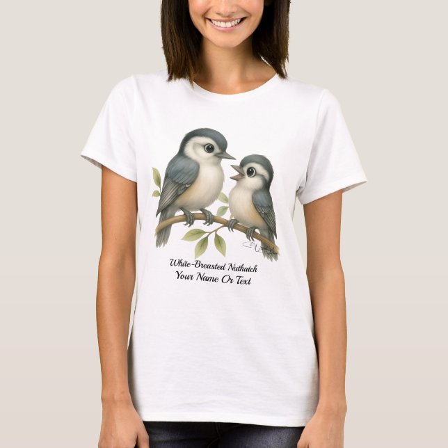 Charmanter Weißbrustkernchen T-Shirt (Vorderseite)
