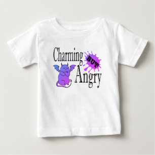 Charmantes, aber wütend kleines böses Zitat lustig Baby T-shirt