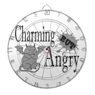 Charmantes, aber wütend kleines böses Zitat lustig Dartscheibe