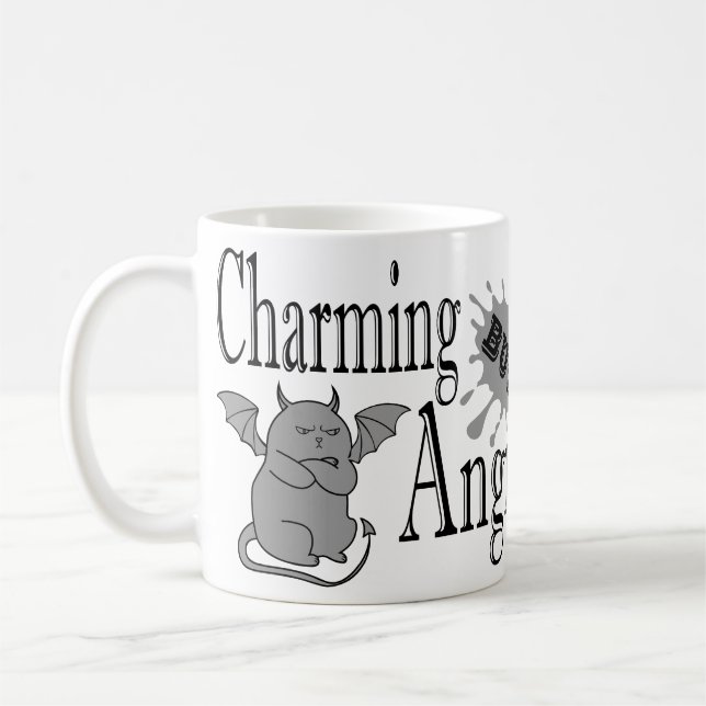 Charmantes, aber wütend kleines böses Zitat lustig Kaffeetasse (Links)