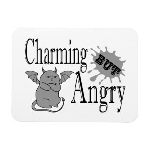 Charmantes, aber wütend kleines böses Zitat lustig Magnet