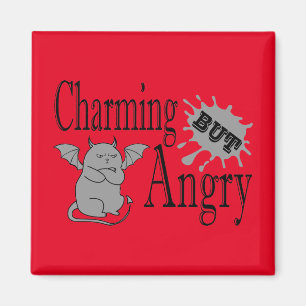 Charmantes, aber wütend kleines böses Zitat lustig Magnet