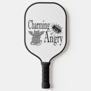 Charmantes, aber wütend kleines böses Zitat lustig Pickleball Schläger