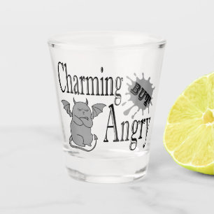 Charmantes, aber wütend kleines böses Zitat lustig Schnapsglas