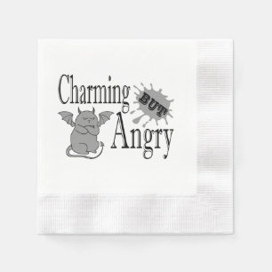 Charmantes, aber wütend kleines böses Zitat lustig Serviette