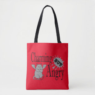 Charmantes, aber wütend kleines böses Zitat lustig Tasche
