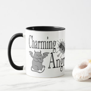 Charmantes, aber wütend kleines böses Zitat lustig Tasse