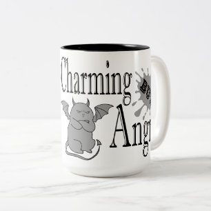 Charmantes, aber wütend kleines böses Zitat lustig Zweifarbige Tasse