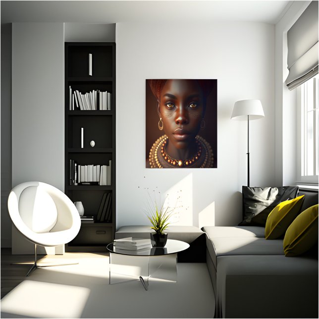 Charmantes afrikanisches Frauenportrait Leinwanddruck (Von Creator hochgeladen)