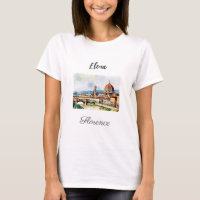 Charmantes Aquarellbild Florenz in Italien