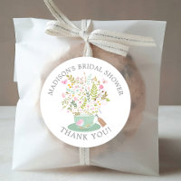 Charmantes Blumenteea Bridal Party Sticker