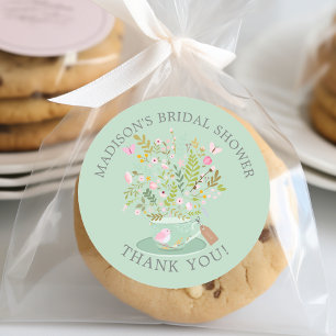 Charmantes Blumenteea Bridal Party Sticker