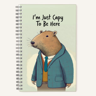 Charmantes Capybara Tweed Anzug Spiral Notebook Notizbuch