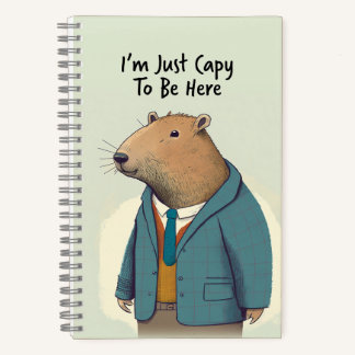 Charmantes Capybara Tweed Anzug Spiral Notebook Notizbuch