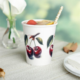 Charmantes Cherry Getränk Pappbecher