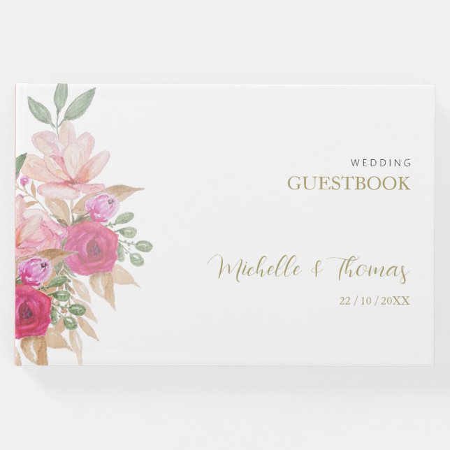 Charmantes elegantes Ambiente Gästebuch (Vorderseite)