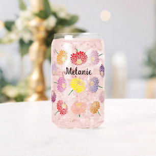 Charmantes Glas mit Zinnia-Blume