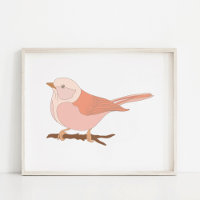 Charmantes handGezeichnet Bird Art Poster