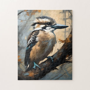 Charmantes Lachen: Kookaburra in Ölfarbe