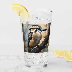 Charmantes Lachen: Kookaburra in Ölfarbe Glas