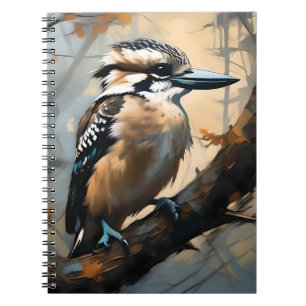Charmantes Lachen: Kookaburra in Ölfarbe Notizblock