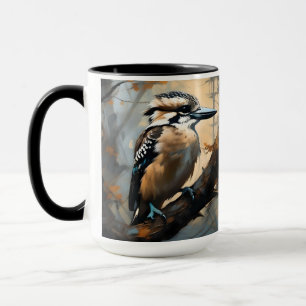 Charmantes Lachen: Kookaburra in Ölfarbe Tasse