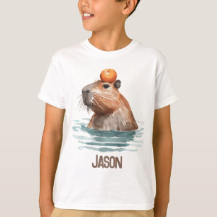 Charmantes Niedliches Capybara mit Orange und Kids T-Shirt