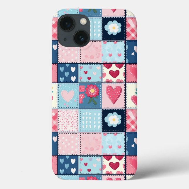 Charmantes Niedliches Patchwork-Design Case-Mate iPhone Hülle (Rückseite)