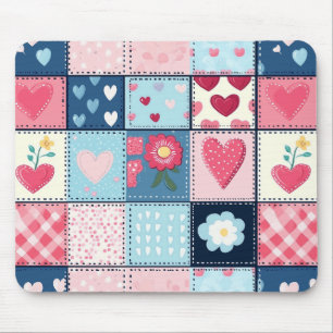 Charmantes Niedliches Patchwork-Design Mousepad