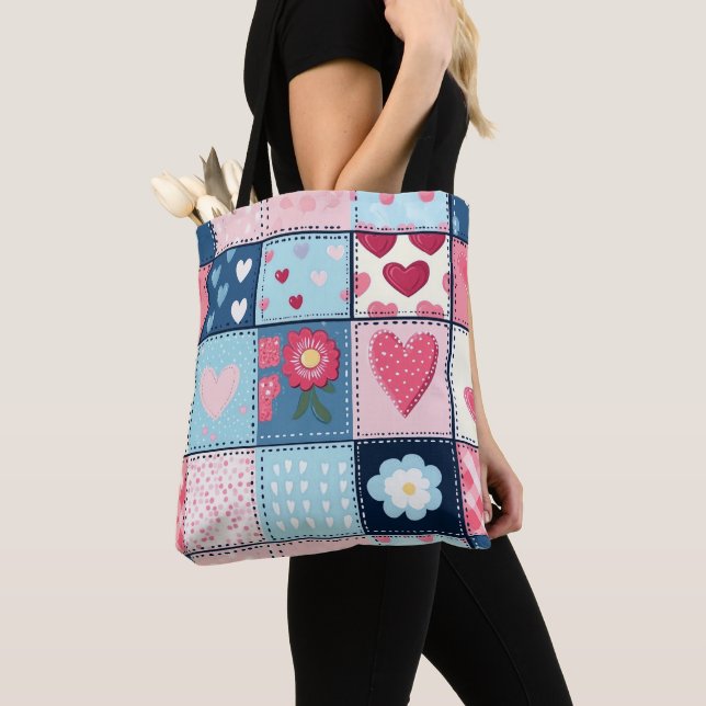 Charmantes Niedliches Patchwork-Design Tasche (Von Nahem)