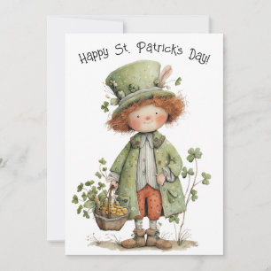 Charmantes Patrick's Day Glücksschweinchen Karte