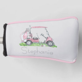 Charmantes Personalisiertes Pink Golf Cart Golf Headcover