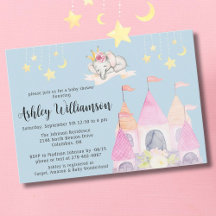 Charmantes Pink Burg Princess Girl Babydusche