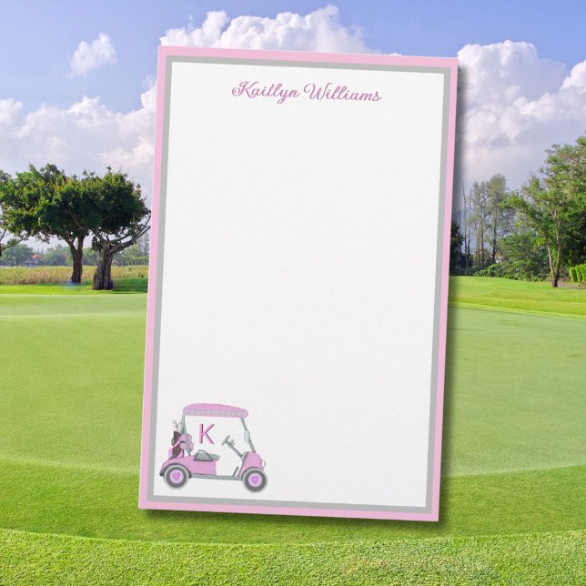 Charmantes Pink Golf Thema Personalisiert Stationi (Von Creator hochgeladen)