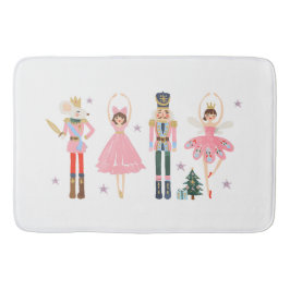 Charmantes Pink Nutcracker Weihnachten Badematte