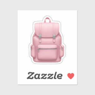 Charmantes rosa Rucksack Emoji Aufkleber