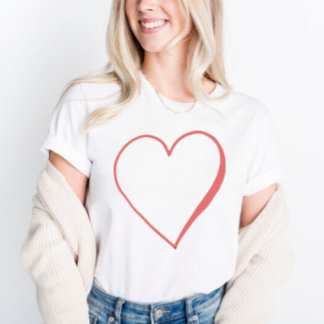 Charmantes Rotes Herz-T-Shirt für den Valentinstag T-Shirt