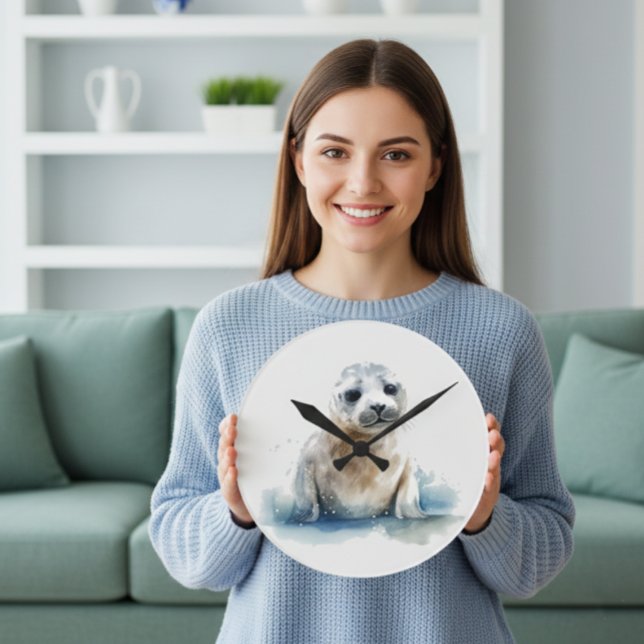 Charmantes Siegel Runde Wanduhr (Von Creator hochgeladen)