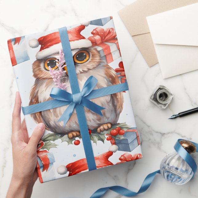 Charmantes Urlaubspapier mit Eulen geschmückt Geschenkpapier (Schenken)