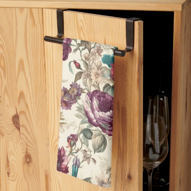 Charmantes Vintages Inspiriert Florals Geschirrtuch (Drittel gefaltet)