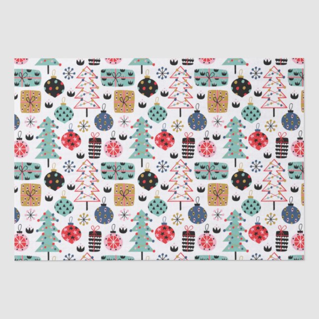 Charmantes Weihnachtsdesign Seidenpapier (Vorderseite)