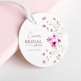 Charmantes Wildblume Ruby Rose Brautparty Geschenkanhänger