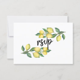 Charme Aquarelle Citron Mariage tropical RSVP