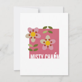 CHARME BRUMEUX - Carte d'invitation florale modern