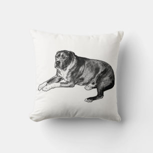 Charme comique confortable - Coussin de chien demi