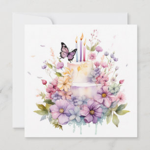 Charme d'anniversaire : Jardin enchanté Carte d'an