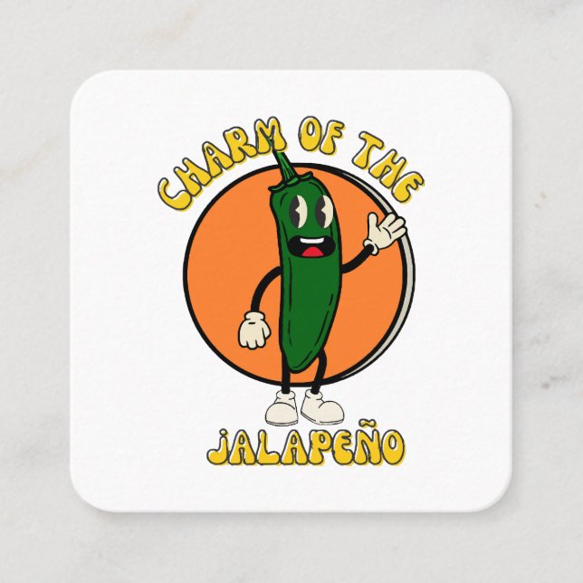 Charme des Jalapeño Quadratische Visitenkarte (Vorderseite)